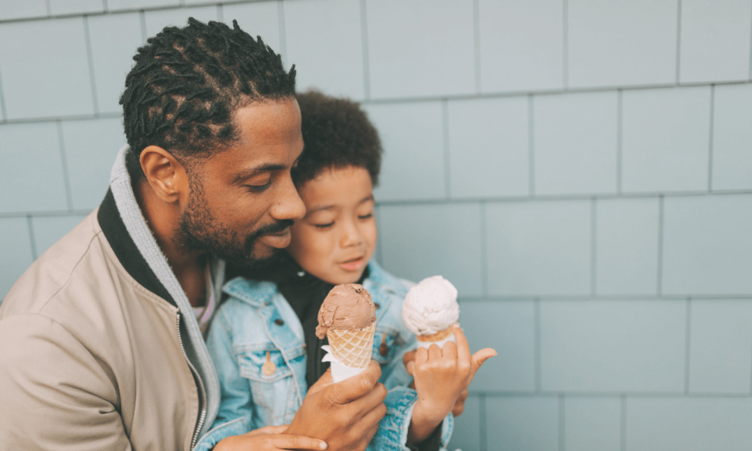 People eating ice cream